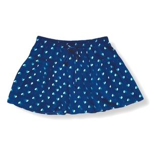 American Eagle Casual A-Line Mini Skirt - navy Blue w White polka dots